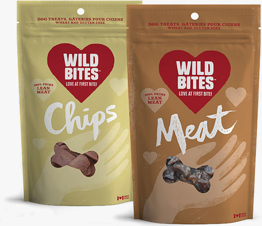 Wild Bites Meat and Chips Pet Treats.
